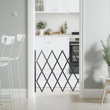 Захисне ворота для собак Relaxdays, висувні до 96 см, 48,5-60 см висота, чорний колір