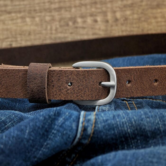 Чоловічий шкіряний ремінь Ashford Ridge 25 мм, коричневий, 90 см (загальна довжина 105 см)