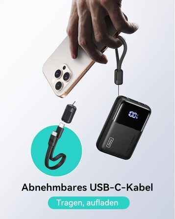 Портативний зарядний акумулятор INIU 100W 25000mAh з USB-C, для ноутбуків, телефонів, iPad, DJI, iPhone, в похід, у подорож, чорний