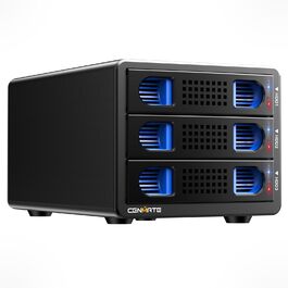Корпус для жорстких дисків на 3 відсіки з алюмінію, USB 3.0, SATA HDD/SSD, Hot-Swap, DAS (без RAID/NAS)