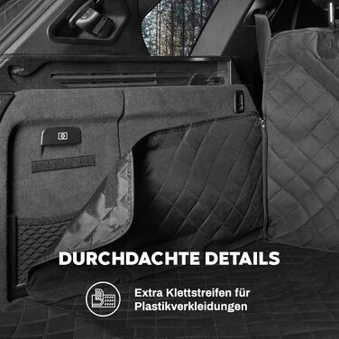 Захист для багажника автомобіля від бруду та подряпин для собак, водонепроникний, з захистом бокових стінок та краю, універсальний, 174 x 190 см (Чорний)