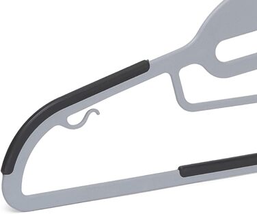 Amazon Basics Plastic Hangers, Rubber-Coated, Color: Black, Purple, 50-Piece