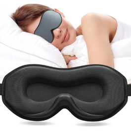 Маска для сну Umisleep для тих, хто спить на боці, 3D-орбіти, регульований ремінець, блокує світло, дихаюча, для чоловіків та жінок, для подорожей та йоги (сіра)