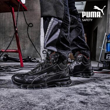 Робоче взуття PUMA SAFETY CONDOR MID S3 ESD SRC - чоловічі чорні робочі черевики з металевим носком та захистом від проколів