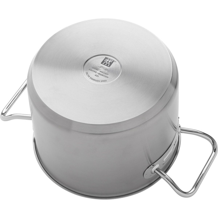 ZWILLING Twin Classic Stockpot with Lid, 24 cm (9.4 inches), 6 L (1.6 gallons), Induction-compatible, Stainless Steel