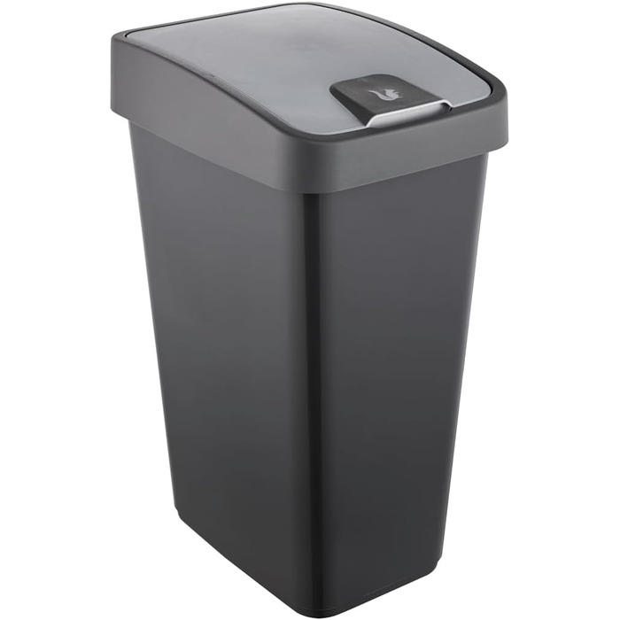 Контейнер для сміття Keeeper Premium з кришкою-фліп, Soft Touch, магнітний, сірий графіт (45 л)