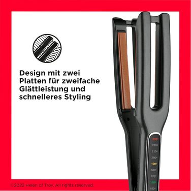 Revlon SmoothStay 25mm Coconut Oil Infused Straightener with Travel Pouch - Adjustable Temperature up to 235°C