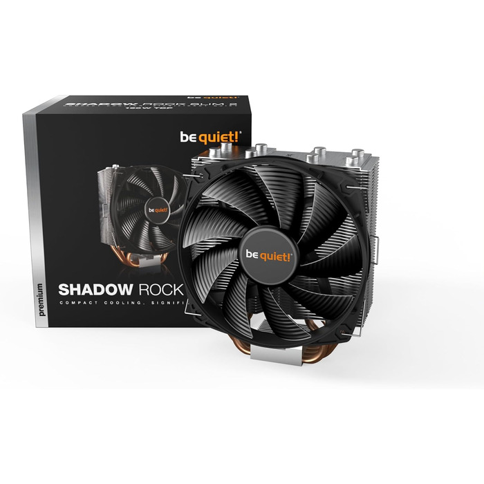 be quiet! Shadow Rock Slim 2: Кулер для CPU, 160W TDP, 135mm вентилятор, HDT, 4x Heatpipe, Slim Design
