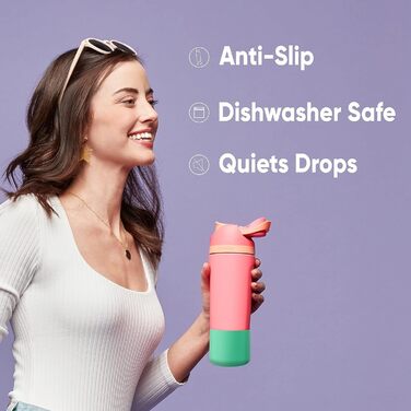 Owala FreeSip Insulated Stainless Steel Water Bottle with Straw for Sports and Travel, BPA-Free, 1.2 L, Dreamy Field (1183 ml, Foggy Tide)