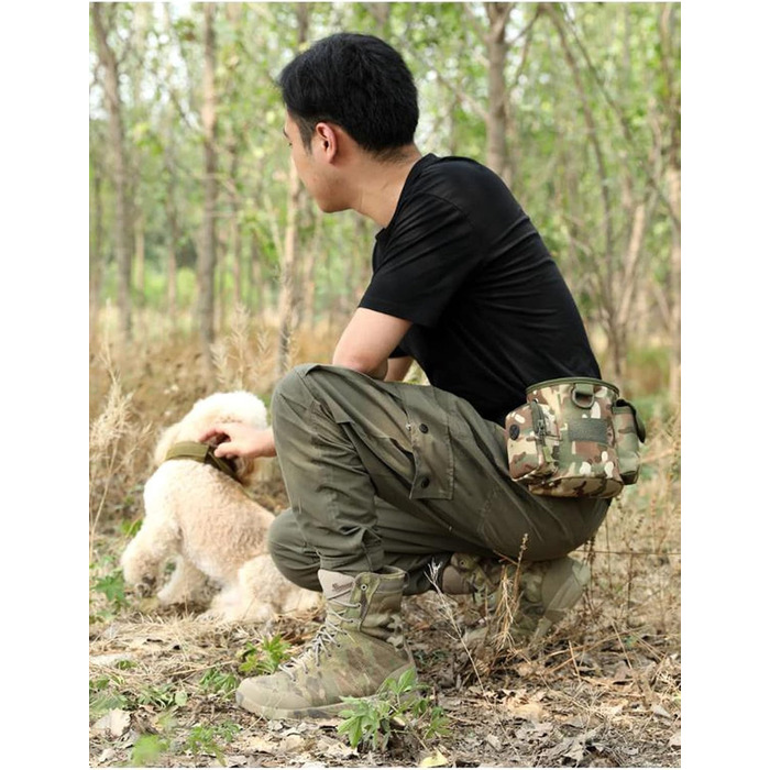 Сумка-мішечок на шнурку для дресирування собак, для полювання, Airsoft, іграшки, ласощі (камуфляж)