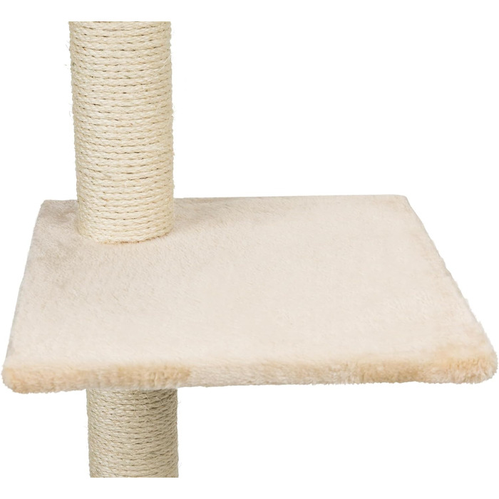 TRIXIE Cat Tree Badalona 109 cm in beige – multi-level cat tree with cozy resting areas and robust scratching surfaces, comfortable & stable – 43451