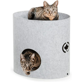 Кігтеточка-кіт-ліжко Owen XL - велика, сіра, 50 см | CanadianCat