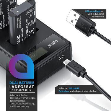 Зарядний пристрій для акумуляторів CSL - 4 слоти AA/AAA NiMH з LCD-дисплеєм, чорний (Тип 2)