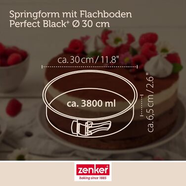 Форма для випічки Zenker Springform Perfect Black 26 см - антипригарна, сталь, до +230°C, Німеччина