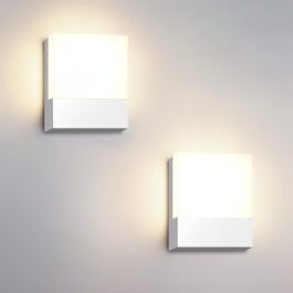 LED-водостійка настінна лампа Kingwen 20W, 3000K, тепле біле світло, IP65, чорний колір (2 шт.)