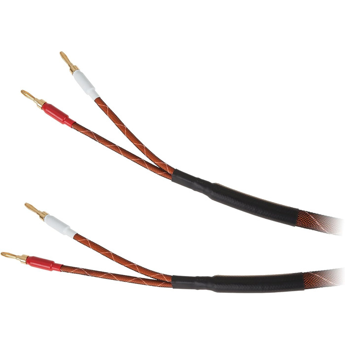 Акустичний кабель Kruger&Matz KM0335-5M з банановими роз'ємами, 5.0 м, 2 шт.