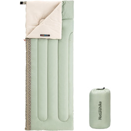 Спальний мішок Naturehike Envelope, 3-сезонний, ультралегкий, водонепроникний, для дорослих, з'єднувальний та пральний, для кемпінгу, трекінгу, альпінізму, зелено-сірий