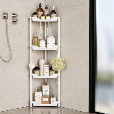 Набір з 4 кутових поличок для душу Orimade, нержавіюча сталь, чорний