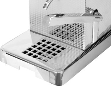La Piccola Perla Italian Espresso Machine for ESE Pods - Environmentally Conscious and Economical in Consumption - For Standard ESE Pads 44mm PICP4S4GXX Silver