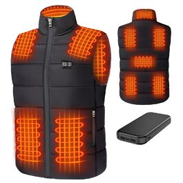 Обогріваючий жилет для чоловіків та жінок з 8 зонами обігріву та 3 рівнями нагріву, акумулятор 16000mAh, вітронепроникний, швидко гріє