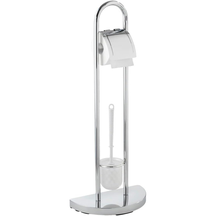 Набір для туалету WENKO Raumwunder: щітка для унітазу та тримач, хромований, економія місця