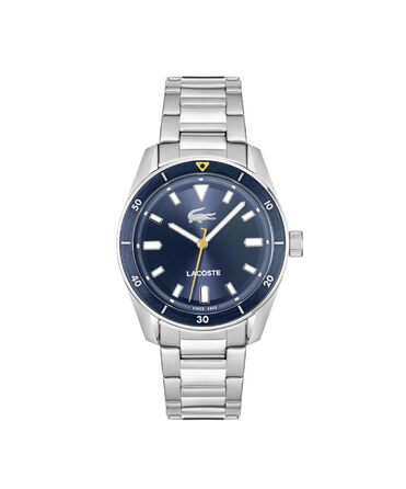 Годинник Lacoste Boston чоловічий, кварцовий, синій (сталь/шкіра)