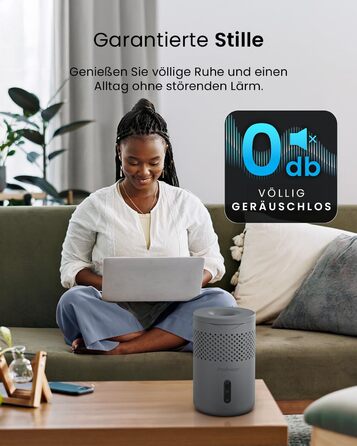 Pro Breeze Osmo: Безшумний осушувач повітря для дому, спальні, шафи, авто. Таблетка 700г (до 100 днів). Колір: сірий