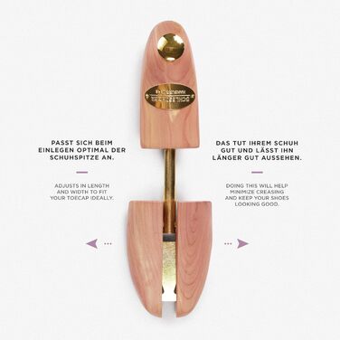 Schlesinger – Premium women's shoe trees made from fine cedarwood for optimal shoe care. Queen model. Size 36 – 41 in silver or gold.