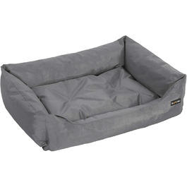 Feandrea Luxus Dog Bed, XL, Dog Cushion, made of Oxford fabric, with a non-slip bottom, 100 x 70 cm PGW28H (L 100 x W 70 x H 28 cm, Grey)