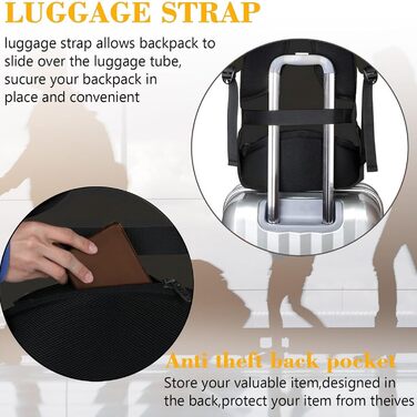 Рюкзак для ноутбука MATEIN: жіночий, для роботи, подорожей та навчання (17.3