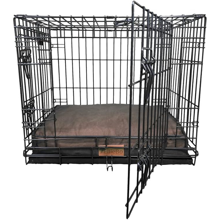 Ліжко для собак Ellie-Bo, XXL, зелене з коричневими паспалями, 117x75x10 см, з м'яким, пральним матрацом та водонепроникним покриттям Oxford