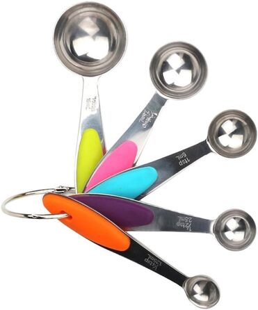 10-Piece Stainless Steel Measuring Cup and Spoon Set for Baking, Cooking, Kitchen Helper