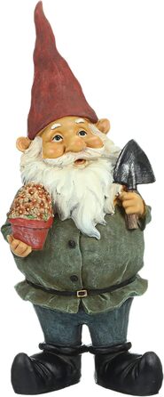 Design Toscano Decorative Gnome Figurine, Resin, 18 x 6.5 x 43 cm