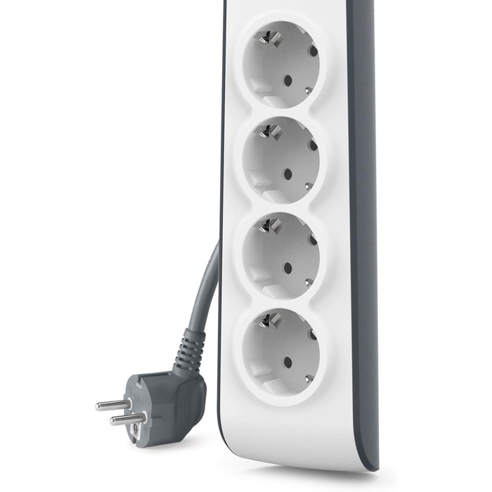 Мережевий фільтр Belkin з захистом від перенапруги, 6 розеток, 2 м кабель, 650 Дж, для дому та офісу