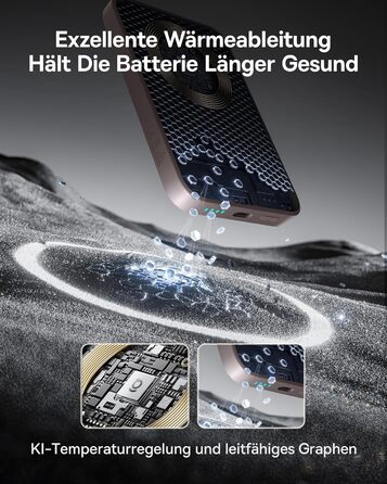 Power Bank Baseus 10000mAh з бездротовою зарядкою 15W, MagSafe, PD 22.5W, USB-C, білий (рожевий)