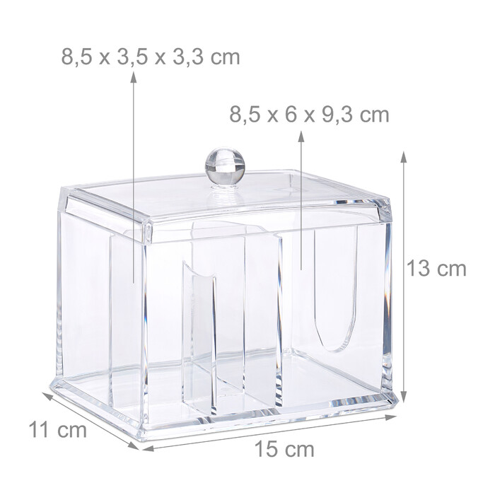 Relaxdays Cotton Swab Storage