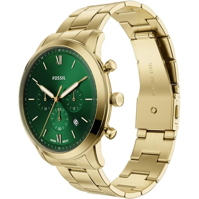 Годинник чоловічий Fossil Neutra Chronograph, кварцовий, з браслетом з нержавіючої сталі (золото та м'ятний)
