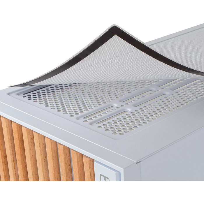 Корпус для ПК NOX Hummer Element White – ATX/Micro-ATX/ITX Midi Tower з сітчастою передньою та верхньою панелями, скло, 3 x 140 мм вентилятори, підтримка 10 вентиляторів, USB-C/USB 3.0, білий