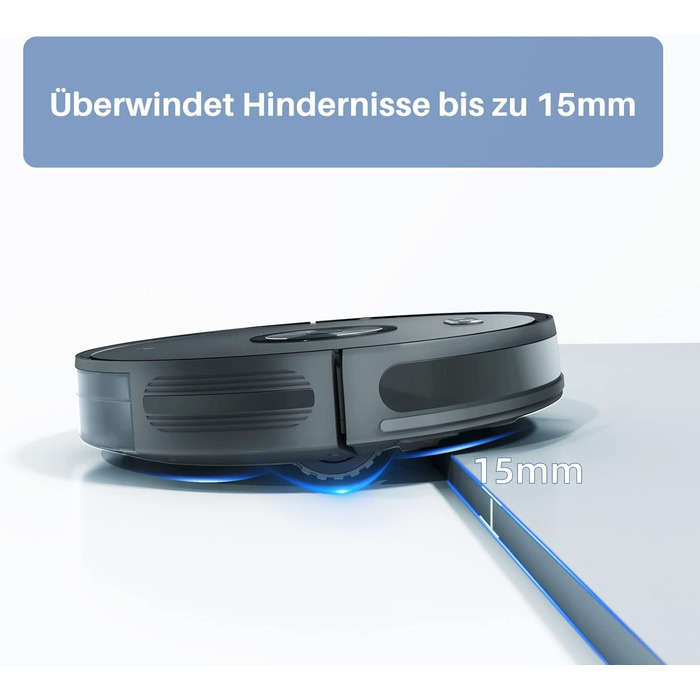 Робот-пилосос Chuango RV-500 з функцією миття підлоги, 4 режими, 500 мл контейнер для сміття, 300 мл бак для води, 2200Pa, до 150 хв роботи