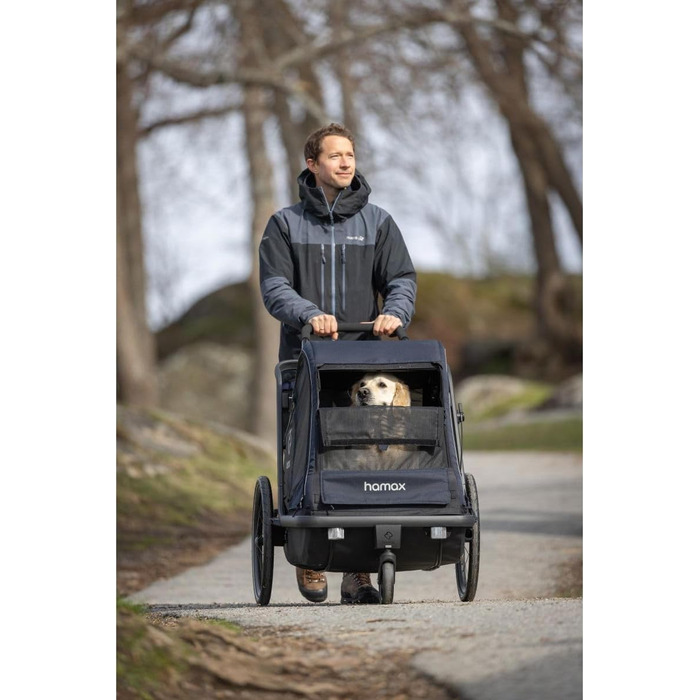 Hamax Pluto - чорний велопричіп для собак