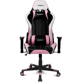 Ігрове крісло DRIFT DR175PINK, екошкіра, 2D-підлокітники, клас 4, рожево-чорне