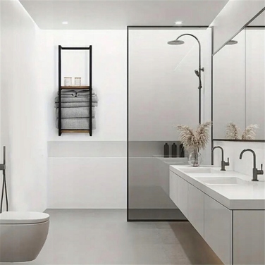 Двоярусний настінний рушникотримач для ванної кімнати, сучасний мінімалізм