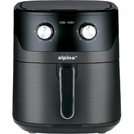 Фритюрниця Alpina Heißluft XXL: Air Fryer на 4-6 осіб, 1800W, 6L, з цифровим дисплеєм та таймером
