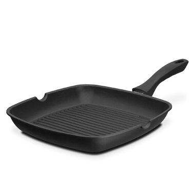 Grillmeister GSW 413251 Пательня гриль алюмінієва з 2 виливами 28x28 см чорна