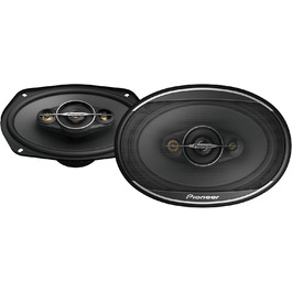 Автомобільні коаксіальні динаміки Pioneer TS-A6961F 6x9 дюймів, 4-смугові, 450 Вт, потужний звук, високий ККД, монтажна глибина 72 мм, з решіткою