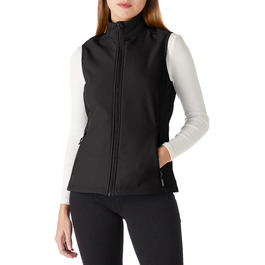 Жіноча софтшеллова жилетка Outdoor Ventures: легка, вітронепроникна, тепла флісова жилетка з 4 кишенями для спорту, гольфу, туризму та кемпінгу, чорний, розмір M