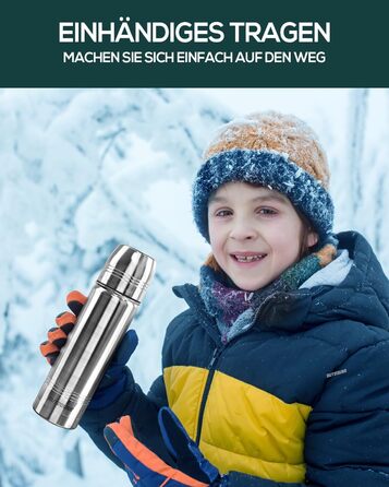 Термокружка-термос з нержавіючої сталі, 350мл/500мл/750мл, подвійні стінки, BPA-Free, для спорту та відпочинку