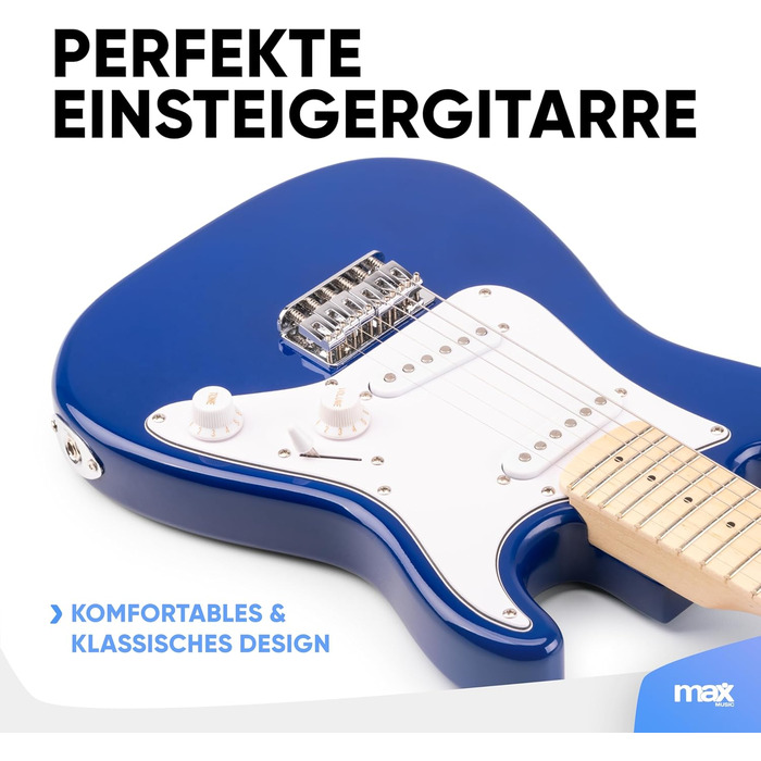 Електрогітара Max GigKit: Комплект для початківців (4/4, 40 Вт, блакитний)