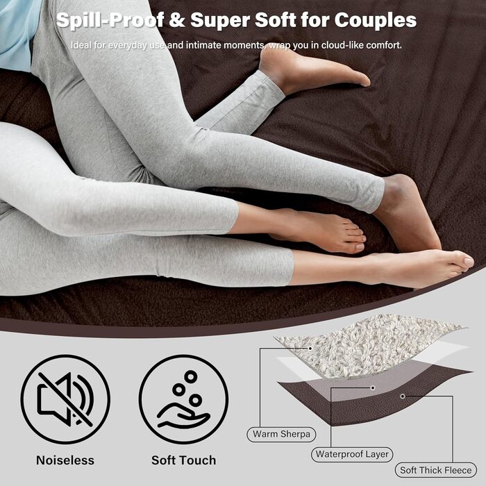 Водонепроникний килимок для собак Kritter Planet, м'який плед для собак, захист дивану та авто, 120x150 см, коричневий/туапе