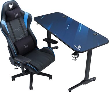 Ігровий стіл Acer Predator 140x60 см з килимком, підставкою для геймпадів, кабель-менеджментом, тримачем для навушників і напоїв